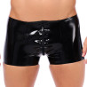 XRUB Latex Short en latex Xrub avec Zip Avant/Arrière Noir-Rouge